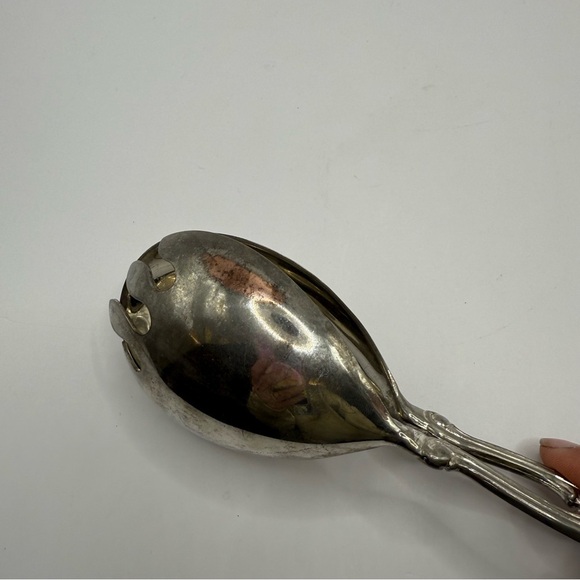 Sheffield EPNS Salad Serving Tongs Silver Plated England Ornate Pattern - Picture 5 of 7